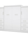 Modubox Nebula 115" Set including a Queen Wall Murphy Bed and Two Storage Units with Drawers, image 8