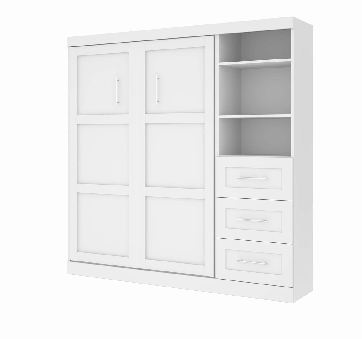 Modubox Pur Full Murphy Wall Bed and 1 Storage Unit with Drawers (84”), image 3