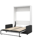Modubox Pur Full Murphy Wall Bed and a Sofa in White, image 3