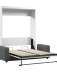 Modubox Pur Queen Murphy Wall Bed and a Sofa in White, image 3