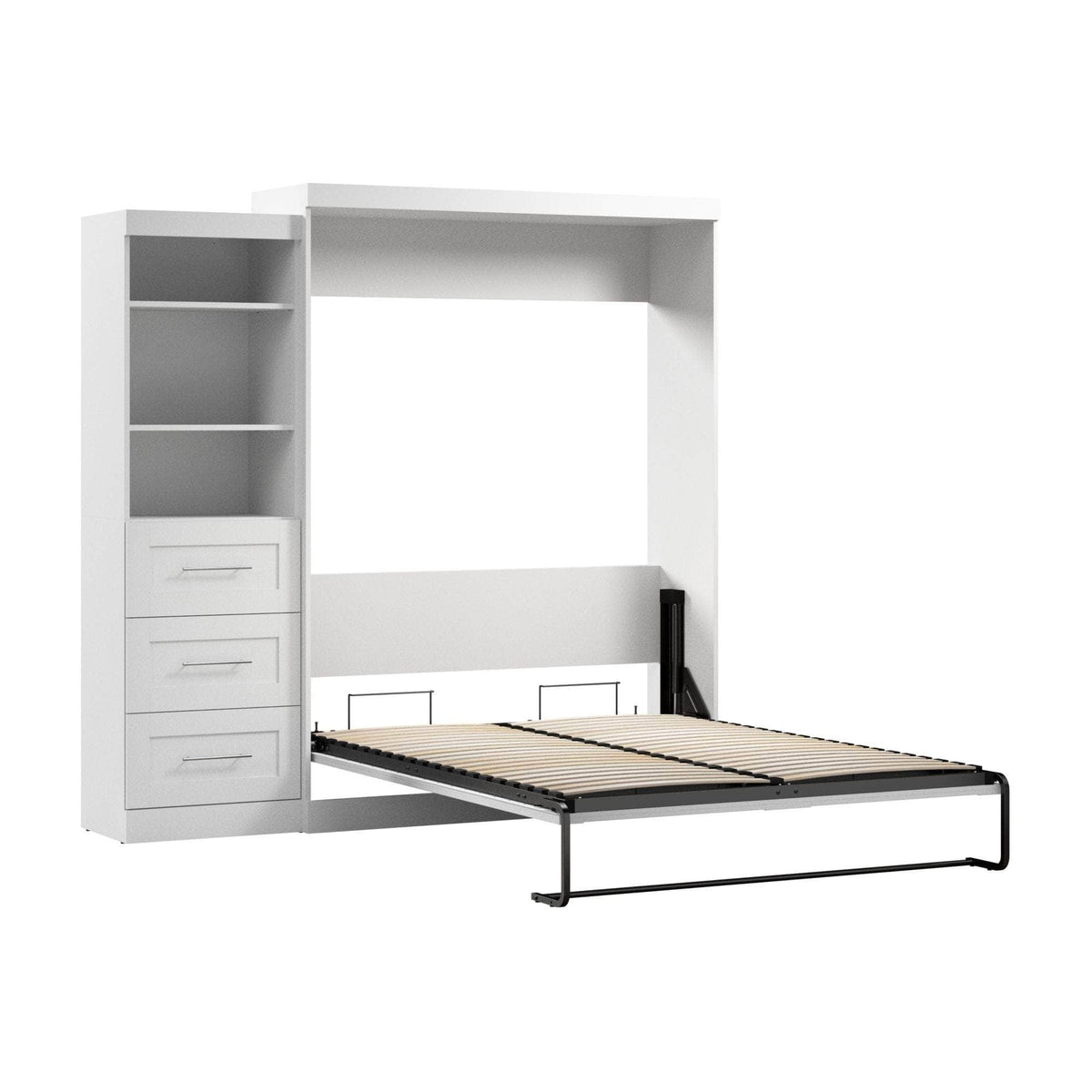 Modubox Pur Queen Murphy Wall Bed and Storage Unit with Drawers (90W), image 15