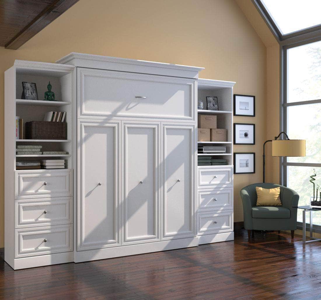 Modubox Versatile 115" Queen Size Murphy Wall Bed with 2 Storage Units, image 3