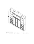 Modubox Versatile 115" Queen Size Murphy Wall Bed with 2 Storage Units, image 4