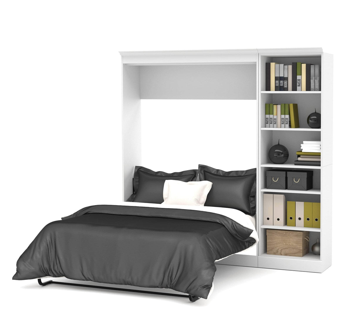 Modubox Versatile Full Murphy Wall Bed and 1 Storage Unit, image 3