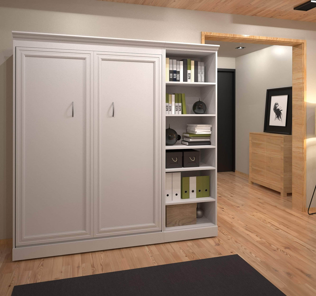 Modubox Versatile Full Murphy Wall Bed and 1 Storage Unit, image 2