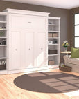 Modubox Versatile Queen Murphy Bed and 2 Storage Units (115”) White, image 2