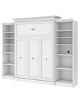 Modubox Versatile Queen Murphy Bed and 2 Storage Units (115”) White, image 3