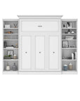 Modubox Versatile Queen Murphy Bed and 2 Storage Units (115”) White, image 8