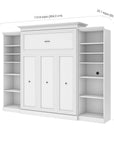 Modubox Versatile Queen Murphy Bed and 2 Storage Units (115”) White, image 7