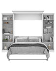 Modubox Versatile Queen Murphy Bed and 2 Storage Units (115”) White, image 10