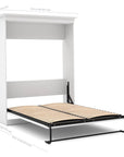 Modubox Versatile Queen Murphy Wall Bed, 2 Storage Units and a Sofa (115“) White, image 5