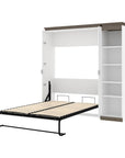 Modubox Orion Full Murphy Wall Bed with Narrow Shelving Unit, image 6