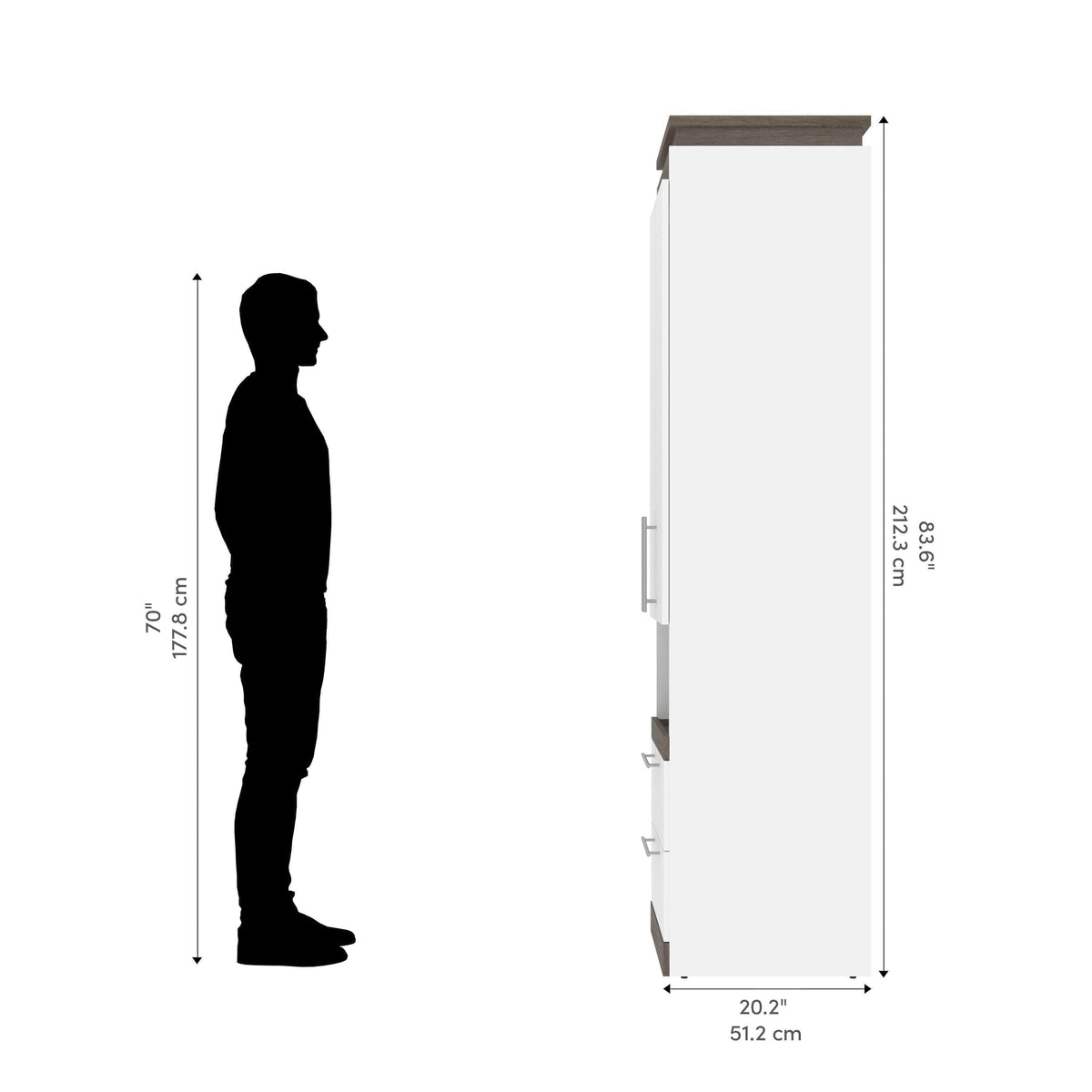 Modubox Orion 20"W Storage Cabinet with Pull Out Shelf, image 9