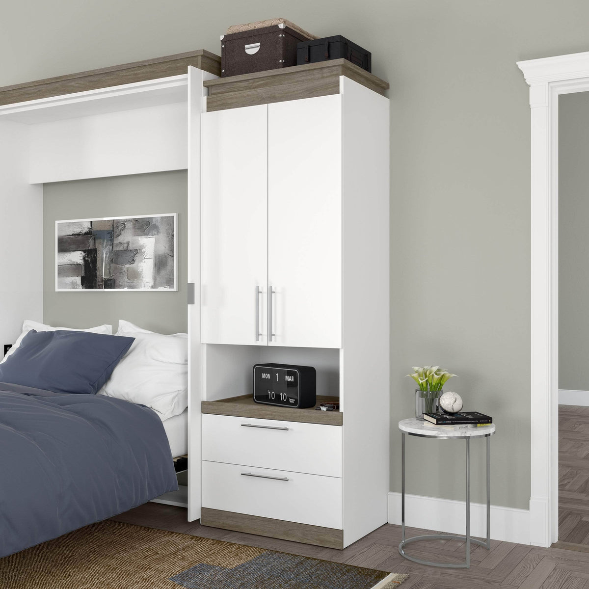 Modubox Orion 30"W Storage Cabinet with Pull Out Shelf, image 1