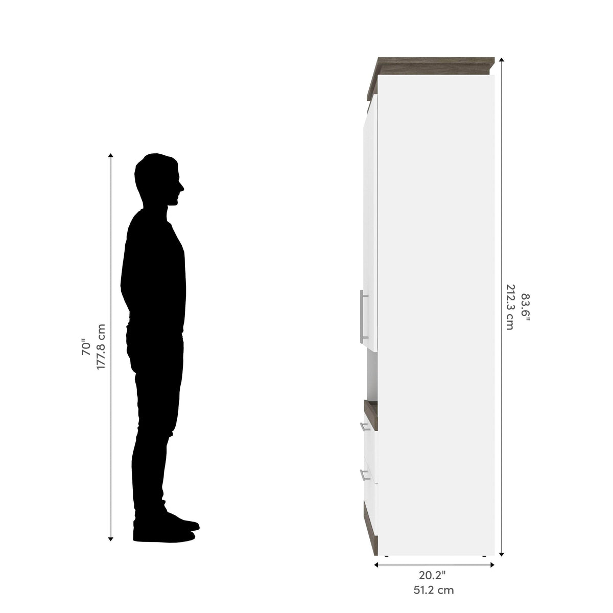 Modubox Orion 30"W Storage Cabinet with Pull Out Shelf, image 9