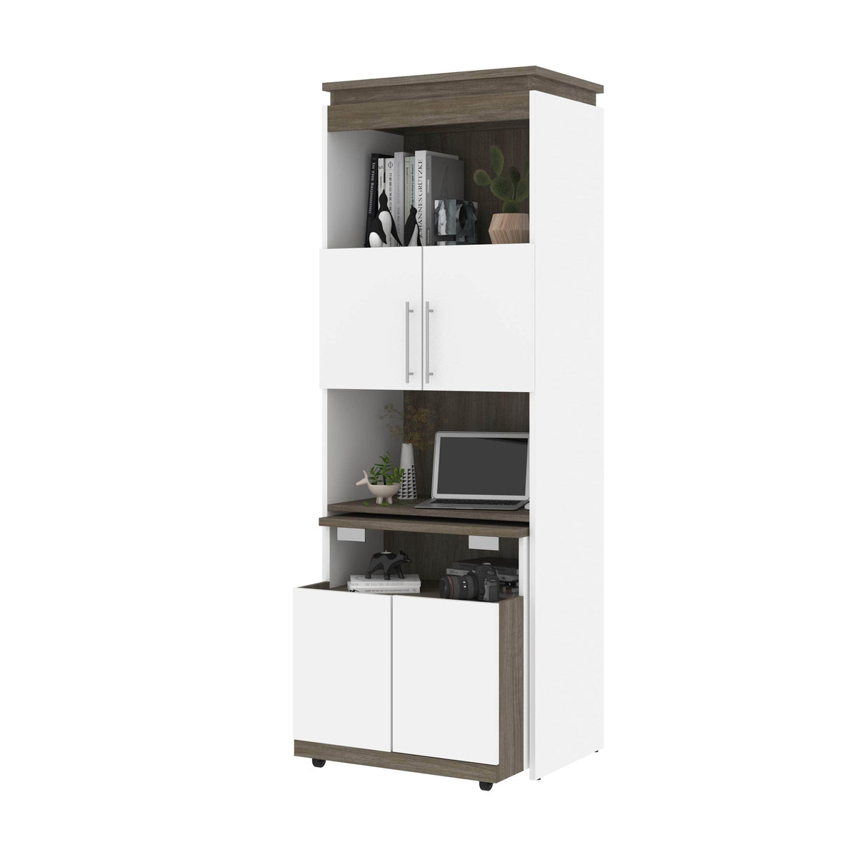 Modubox Orion Shelving Unit with Fold Out Desk, image 3