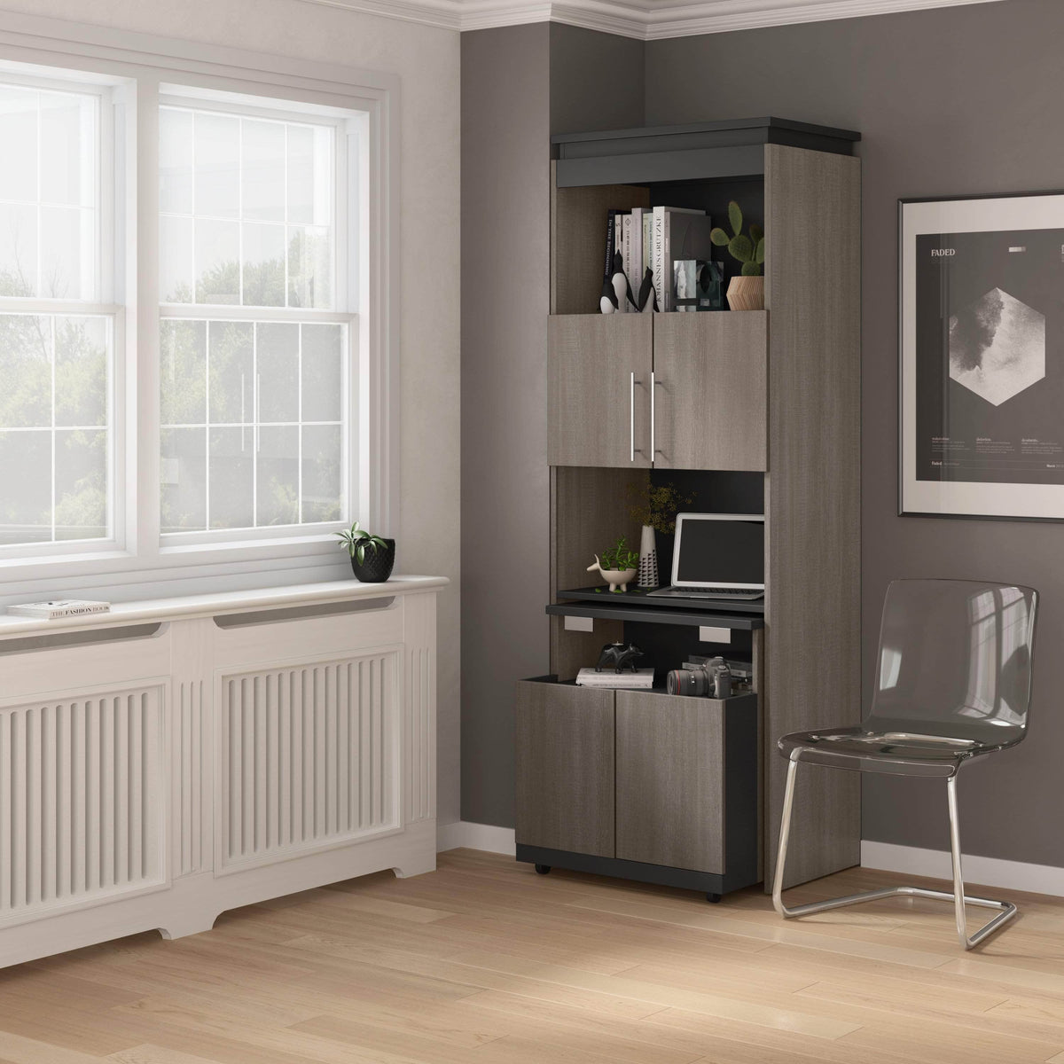 Modubox Orion Shelving Unit with Fold Out Desk, image 13