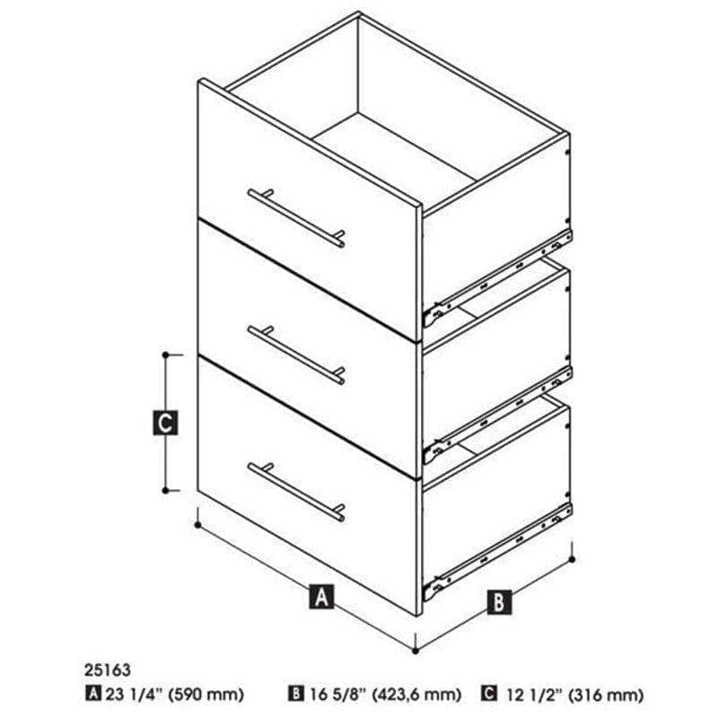 Modubox Nebula 3 Drawer Set for 25" Storage Unit, image 3