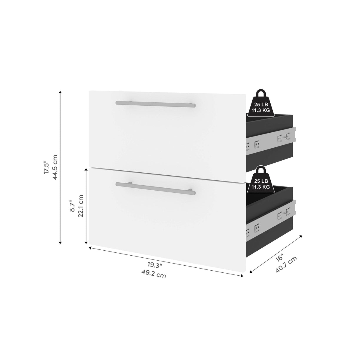 Modubox Orion 2 Drawer Set For Orion 20"W Narrow Shelving Unit, image 6