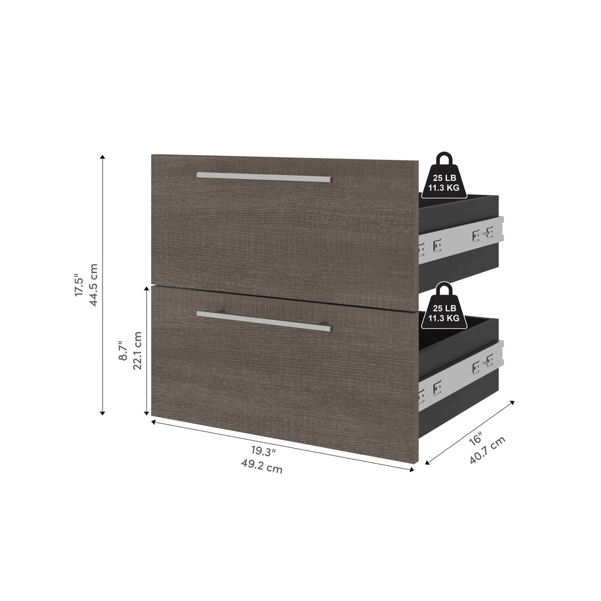 Modubox Orion 2 Drawer Set For Orion 20"W Narrow Shelving Unit, image 12