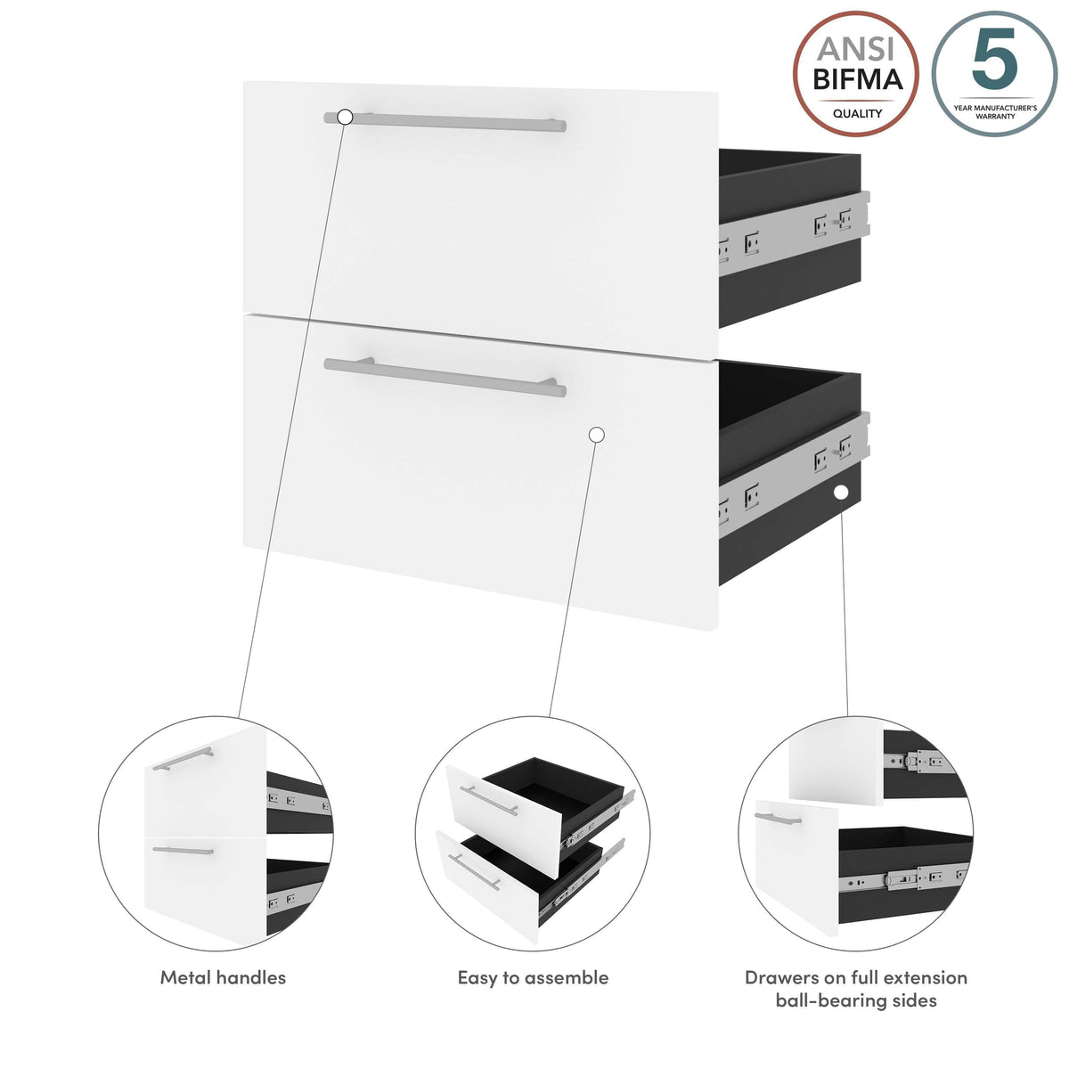 Modubox Orion 2 Drawer Set For Orion 20"W Narrow Shelving Unit, image 4