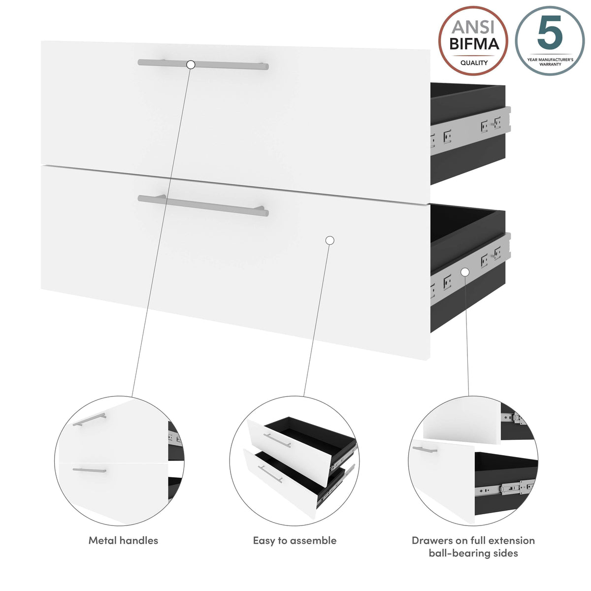 Modubox Orion 2 Drawer Set For Orion 30"W Shelving Unit, image 5