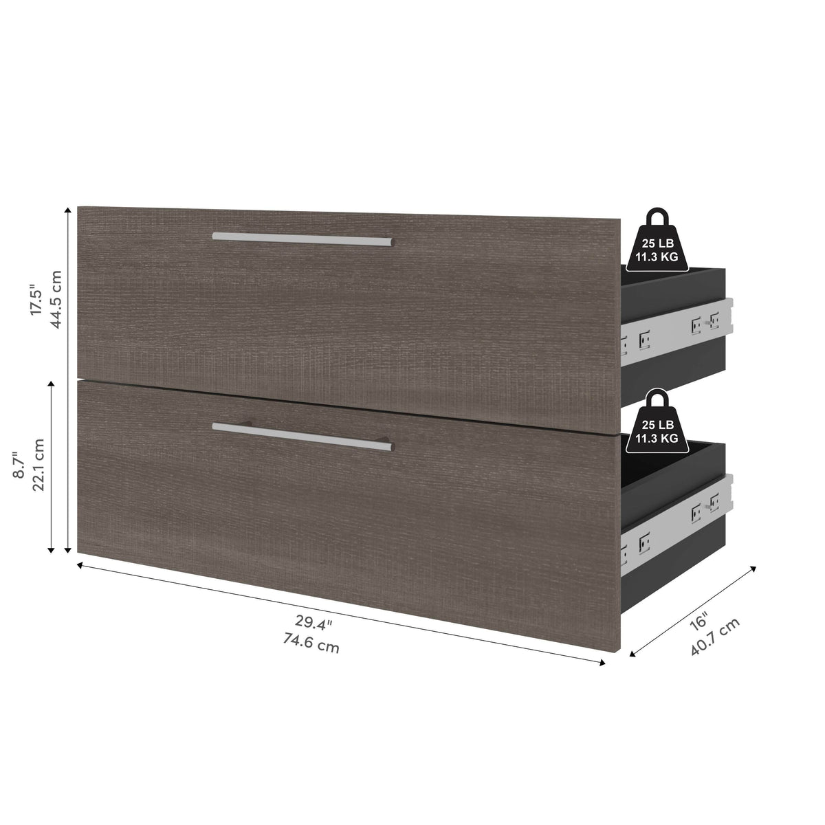 Modubox Orion 2 Drawer Set For Orion 30"W Shelving Unit, image 12