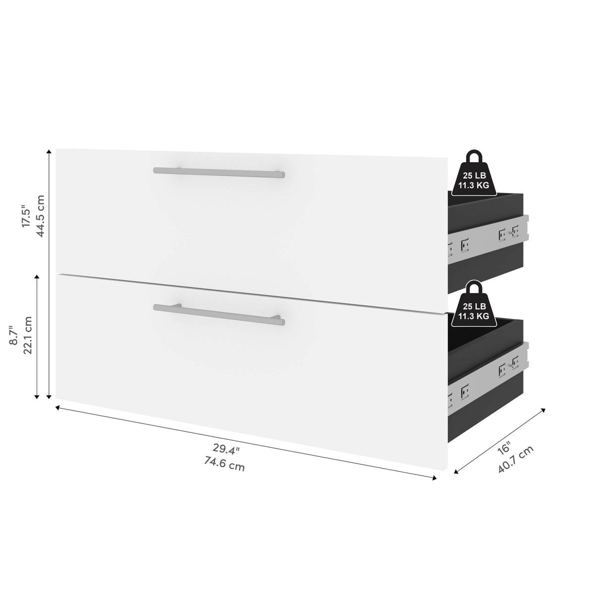 Modubox Orion 2 Drawer Set For Orion 30"W Shelving Unit, image 6