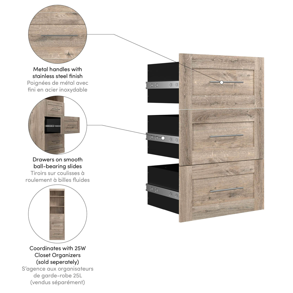 Modubox Pur 3 Drawer Set for Pur 25W Storage Unit, image 11