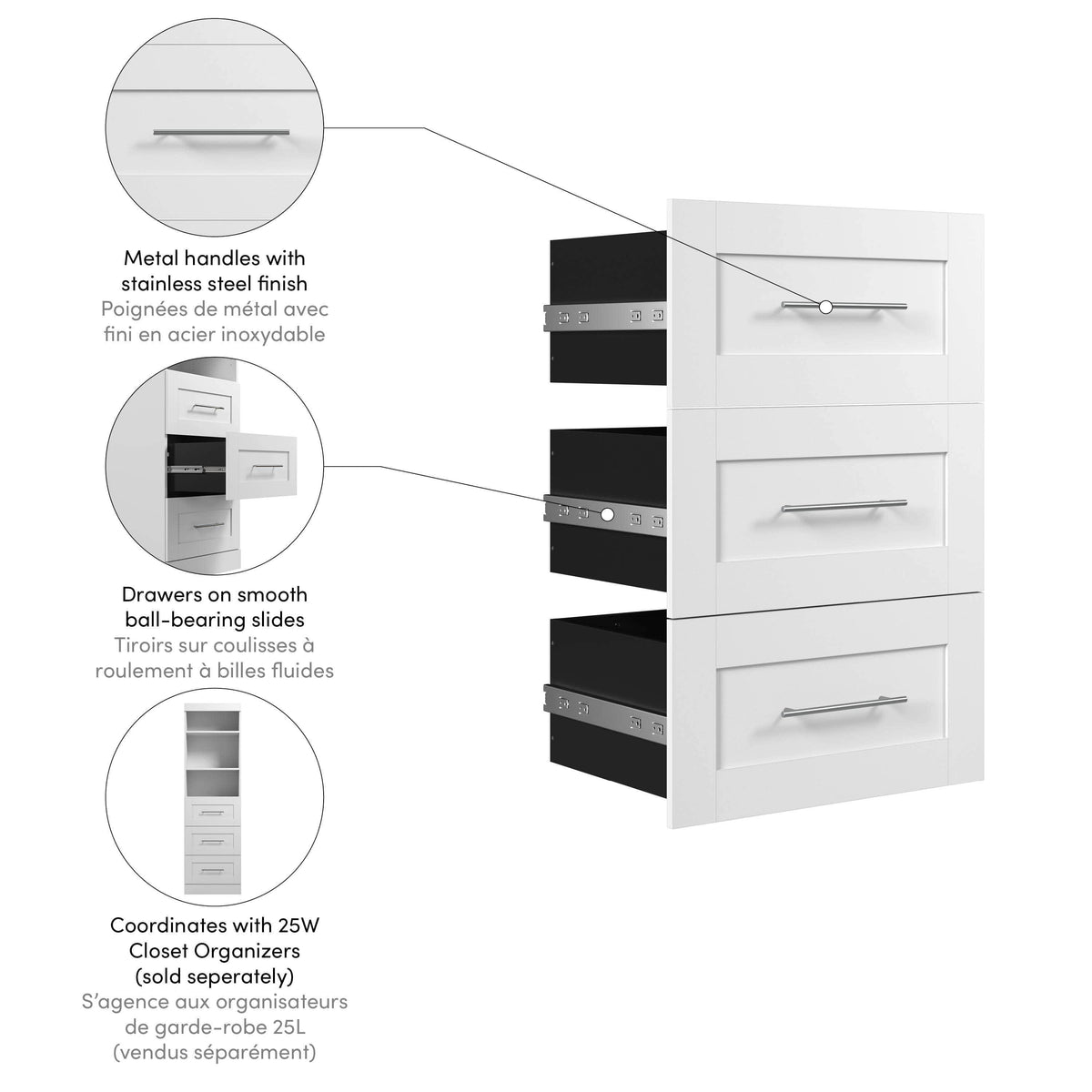 Modubox Pur 3 Drawer Set for Pur 25W Storage Unit, image 16