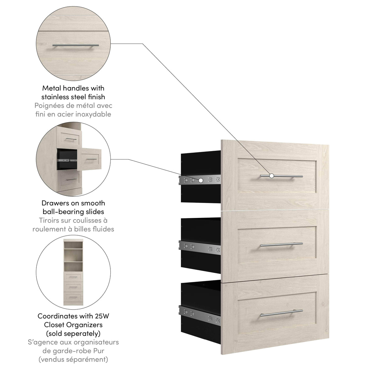 Modubox Pur 3 Drawer Set for Pur 25W Storage Unit, image 20