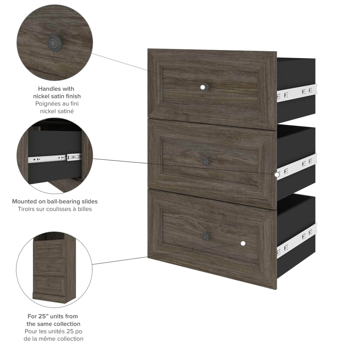Modubox Versatile 3 Drawer Set for Versatile 25” Storage Unit, image 2