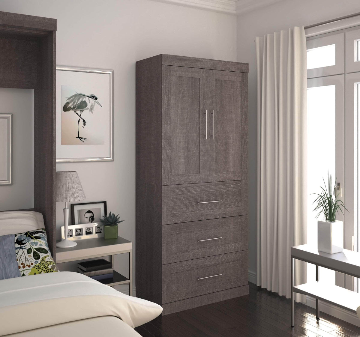 Modubox Pur 36W Wardrobe with 3 Drawers, image 4