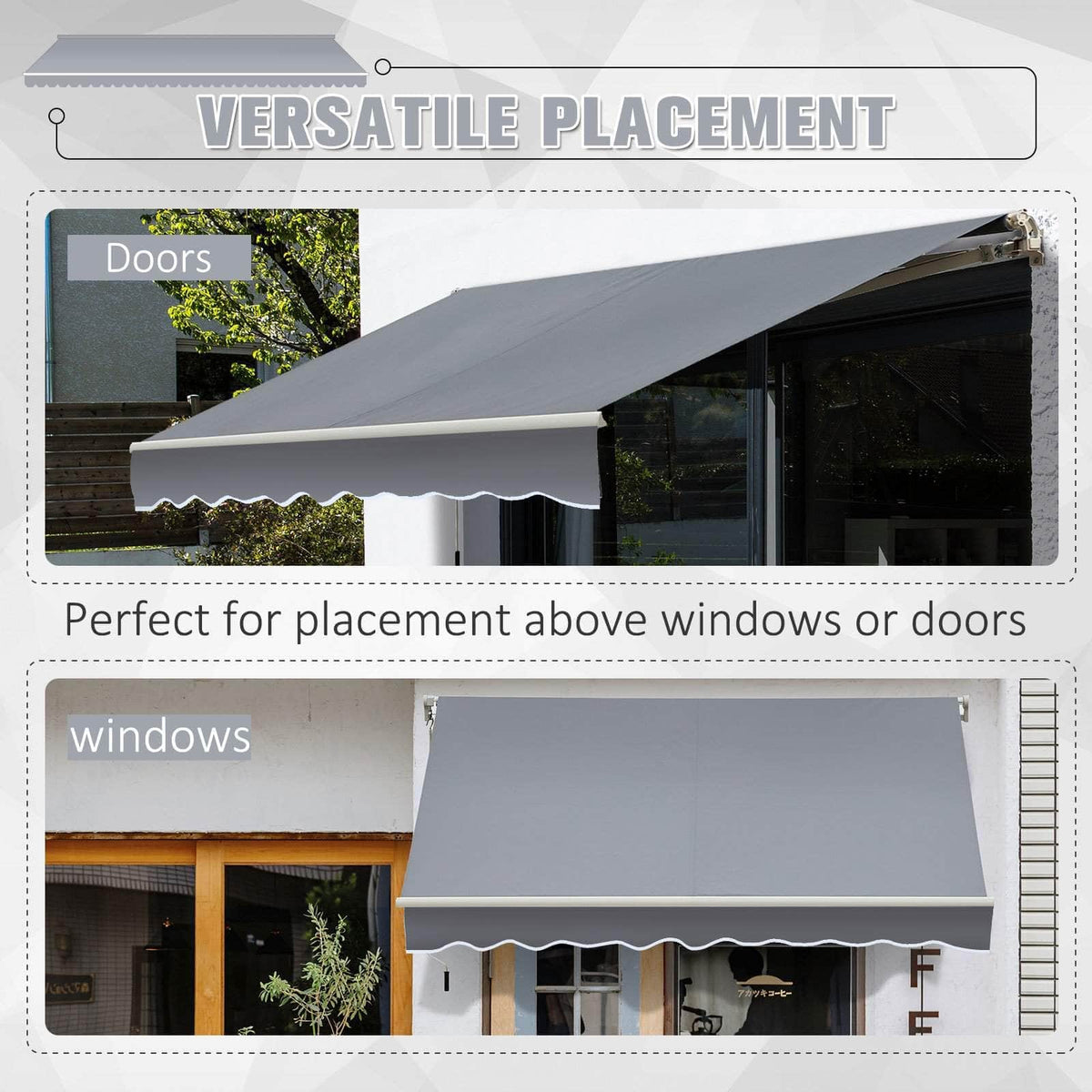 Aosom 8.2ft x 6.6ft Retractable Awning Sunshade Shelter Canopy for Patio Outdoor Deck, image 18