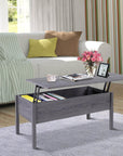 Aosom 39 Inch Modern Rectangular Lift Top Coffee Table with Storage, image 1
