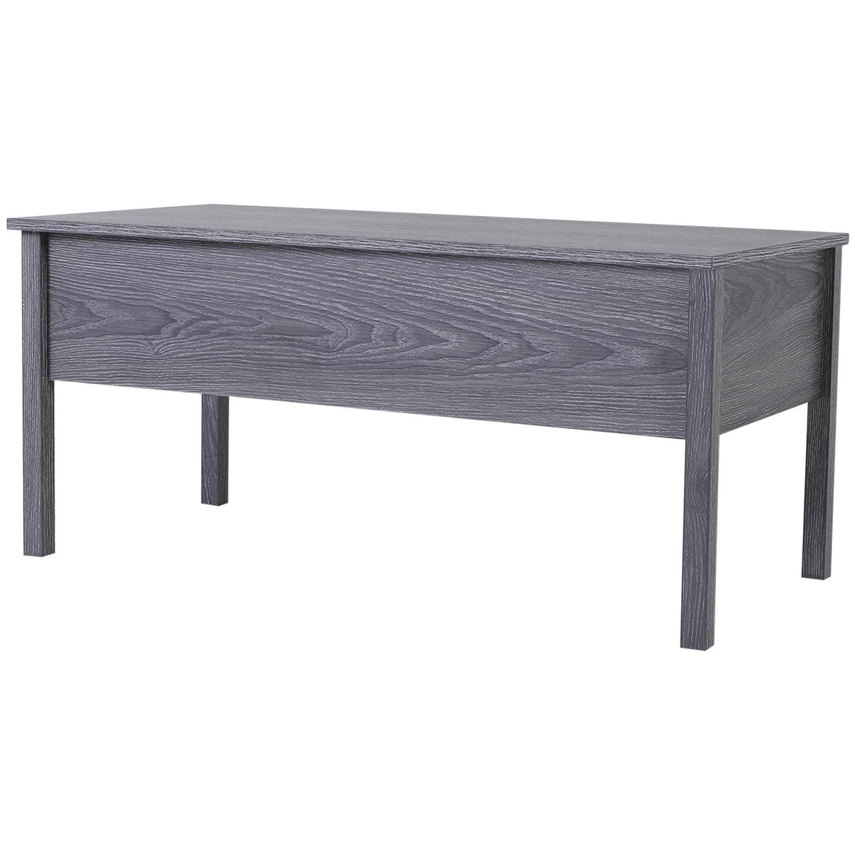 Aosom 39 Inch Modern Rectangular Lift Top Coffee Table with Storage, image 8