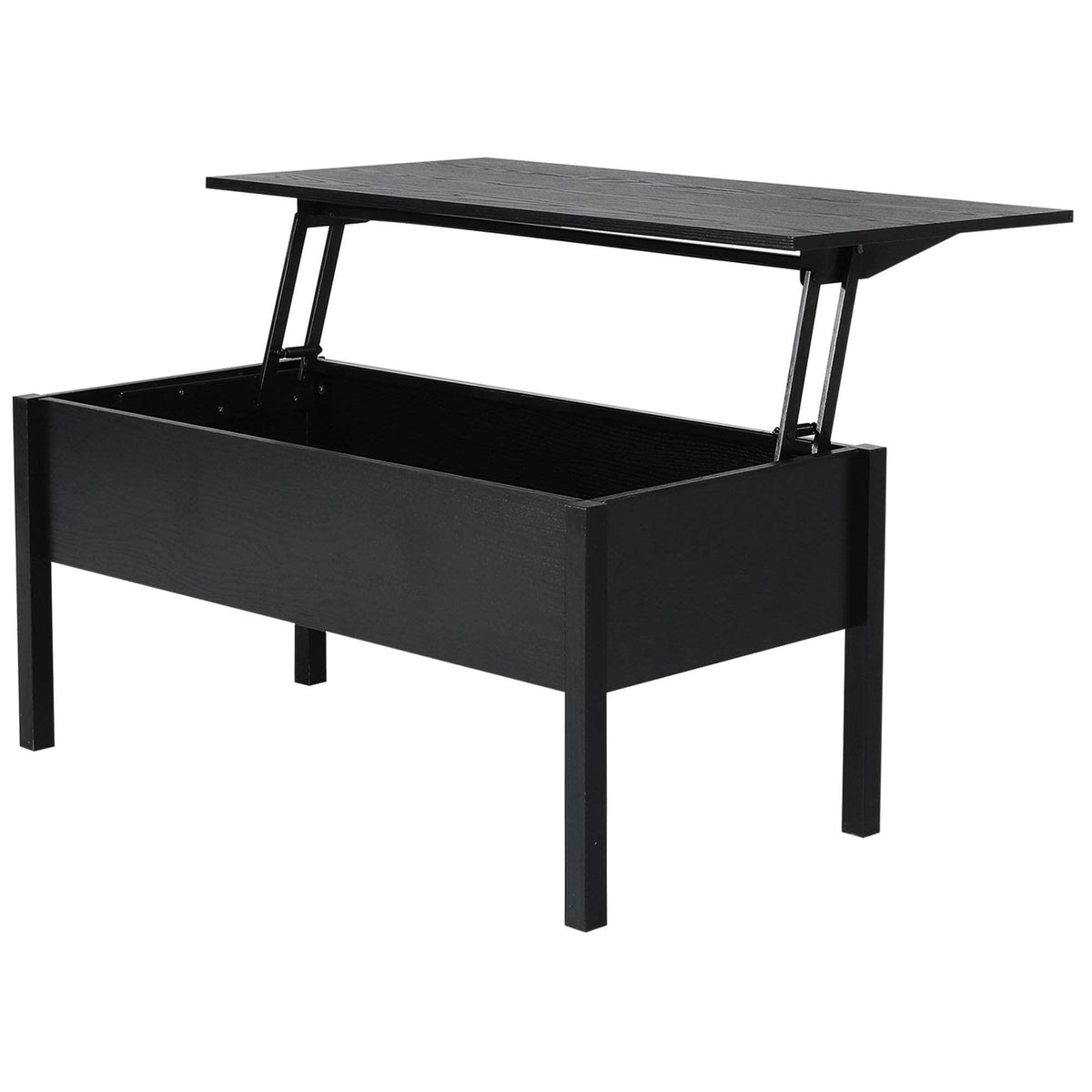 Aosom 39 Inch Modern Rectangular Lift Top Coffee Table with Storage, image 14