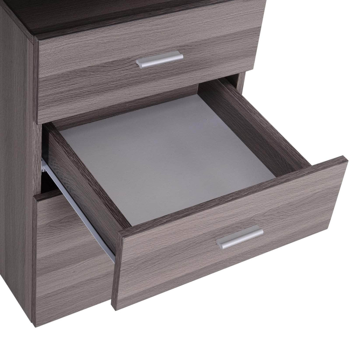 Aosom Industrial Style Office Computer Desk with Reversible 3 Drawer Filing Cabinet, image 9