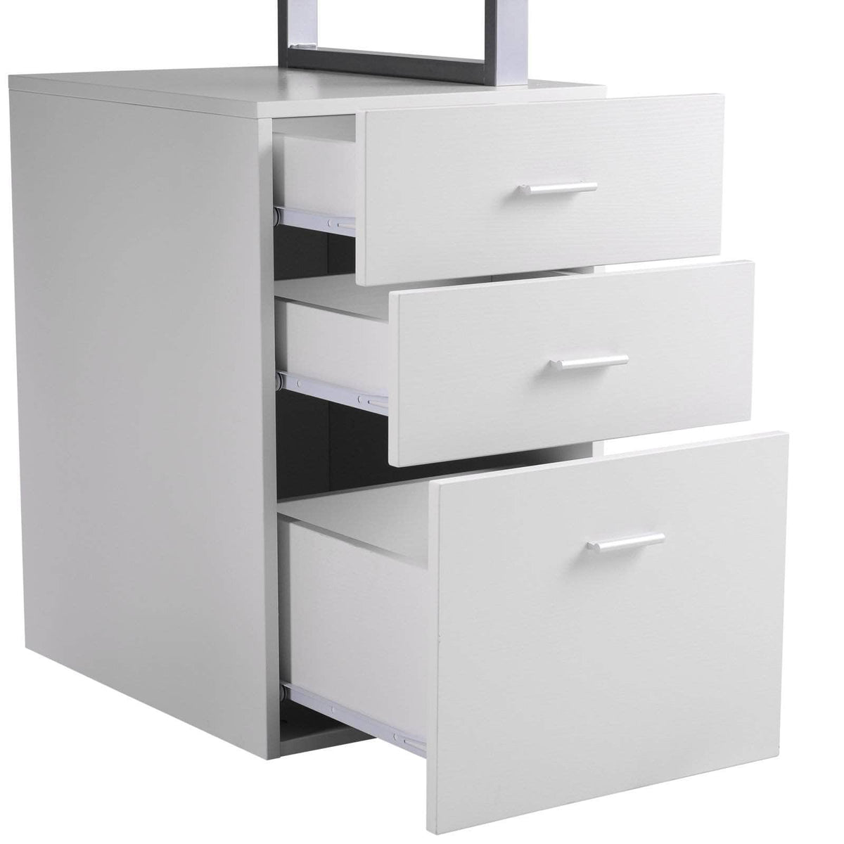 Aosom Industrial Style Office Computer Desk with Reversible 3 Drawer Filing Cabinet, image 17