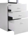 Aosom Industrial Style Office Computer Desk with Reversible 3 Drawer Filing Cabinet, image 17