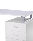 Aosom Industrial Style Office Computer Desk with Reversible 3 Drawer Filing Cabinet, image 16