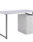 Aosom Industrial Style Office Computer Desk with Reversible 3 Drawer Filing Cabinet, image 10