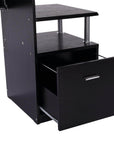 Aosom 59.8 Inch Computer Laptop Desk with Drawer Shelf in Black, image 9