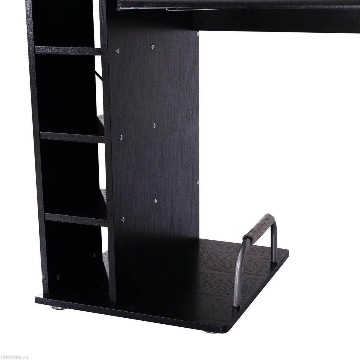 Aosom 59.8 Inch Computer Laptop Desk with Drawer Shelf in Black, image 8