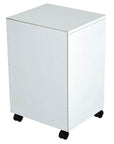 Aosom 24 Inch Rolling Mobile File Cabinet with Drawer and Shelf in White, image 5