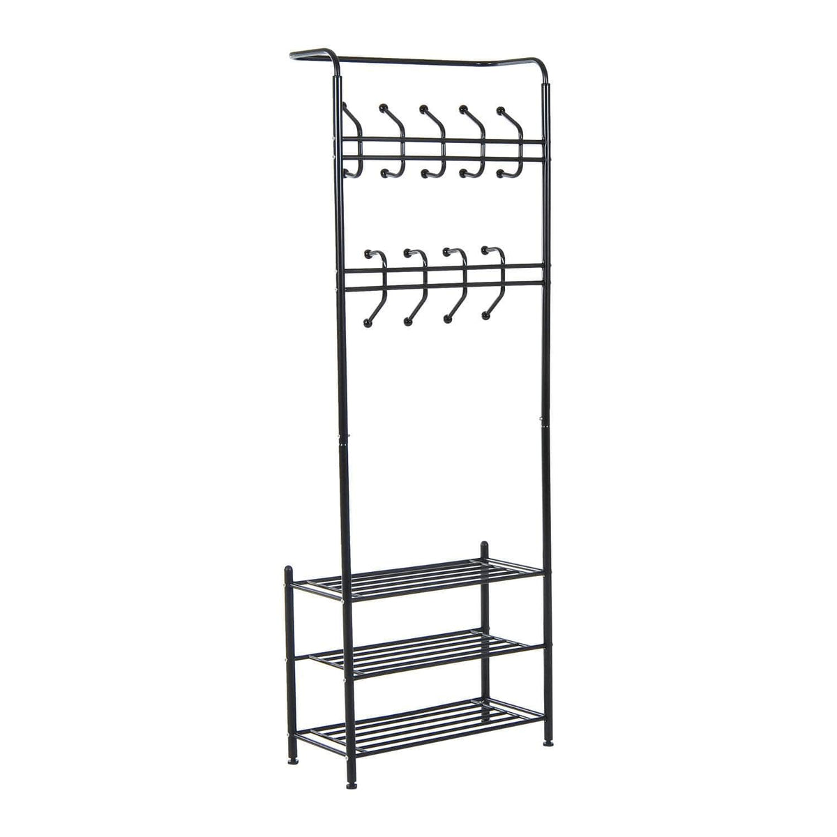 Aosom Entryway Heavy Duty Metal Coat and Shoe Rack Hall Tree, image 12
