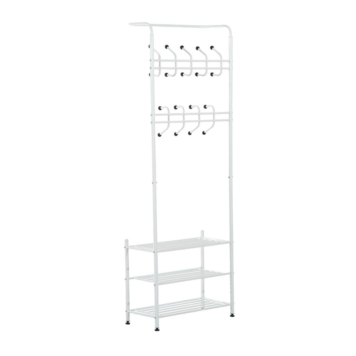 Aosom Entryway Heavy Duty Metal Coat and Shoe Rack Hall Tree, image 7