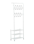 Aosom Entryway Heavy Duty Metal Coat and Shoe Rack Hall Tree, image 7