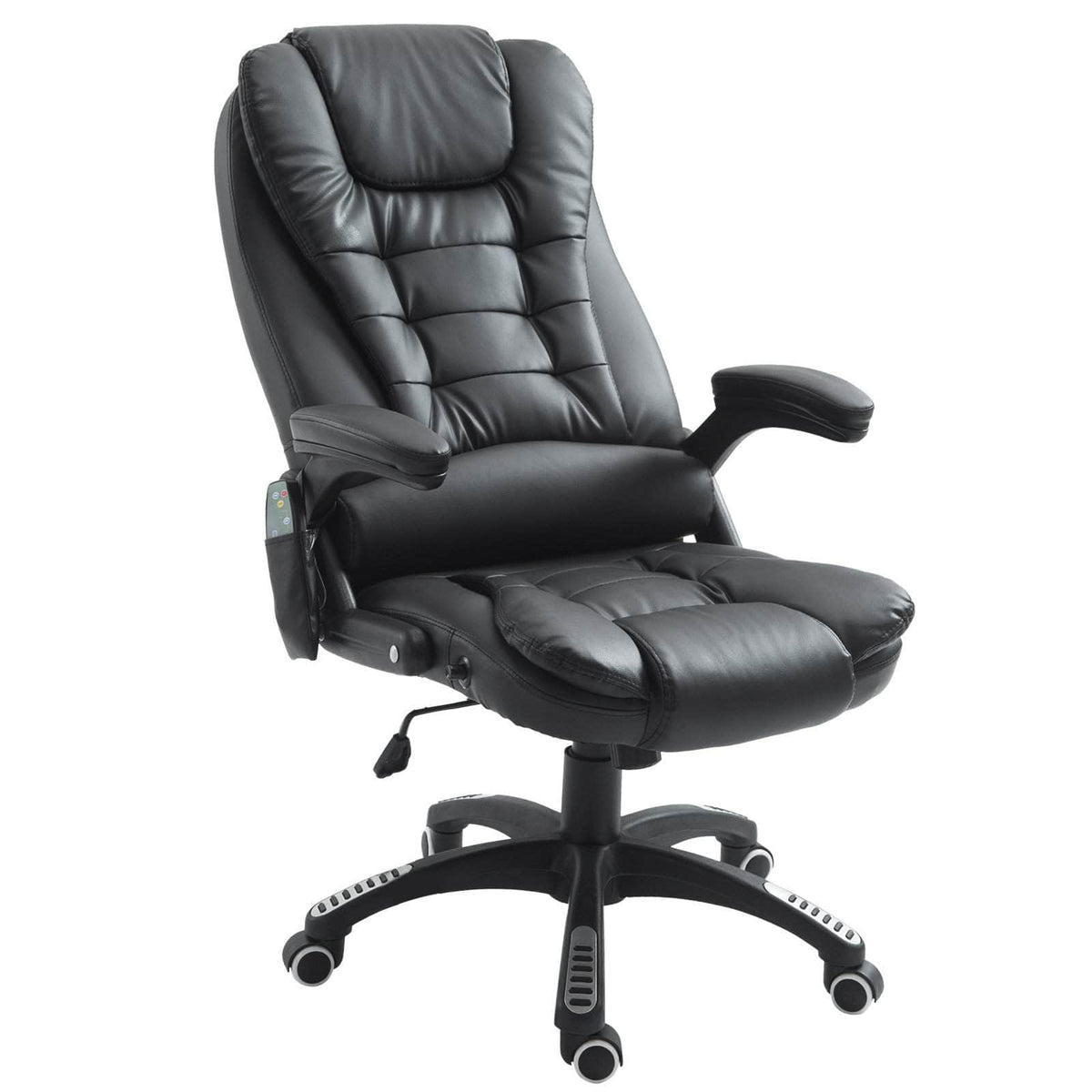 Aosom High Back Heated Massage Swivel Executive Office Chair in Faux Leather, image 2