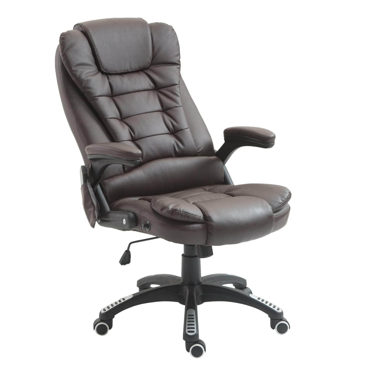 Aosom High Back Heated Massage Swivel Executive Office Chair in Faux Leather, image 15